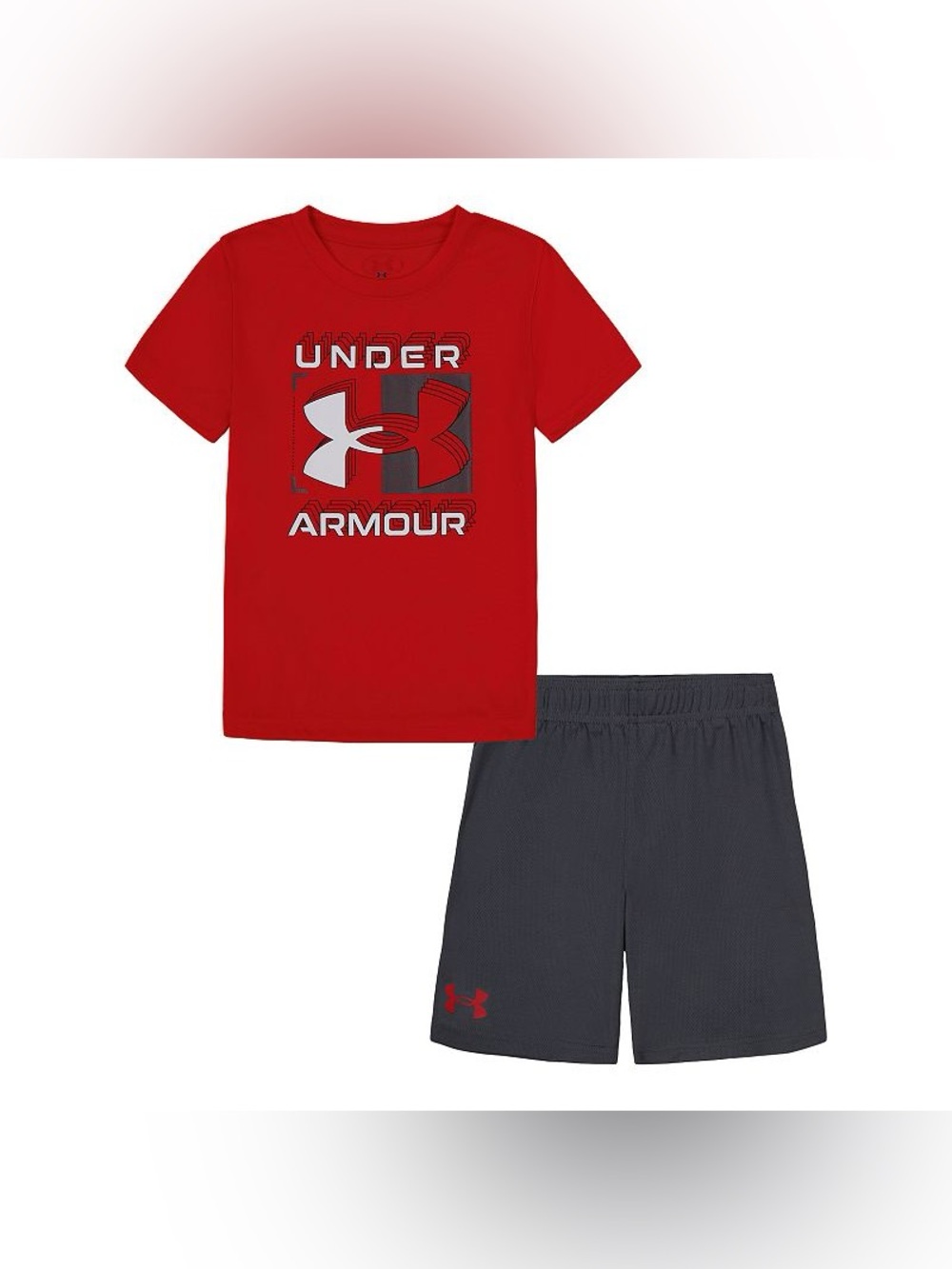 Toddler Boy Under Armour Logo Graphic Tee & Mesh Shorts Set - Picture 2 of 8